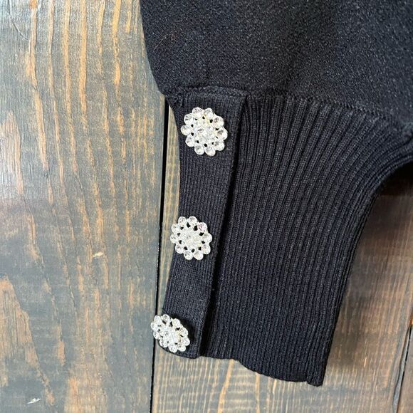 Classic Black Mock‎ Turtleneck Sweater Long Sleeve Ribbed Cuffs Cozy Knit Top A8 - Picture 6 of 6